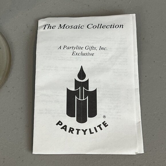 Partylite Mosaic Candle Holder Calypso Stained Glass Tapered 7" - Picture 14 of 16